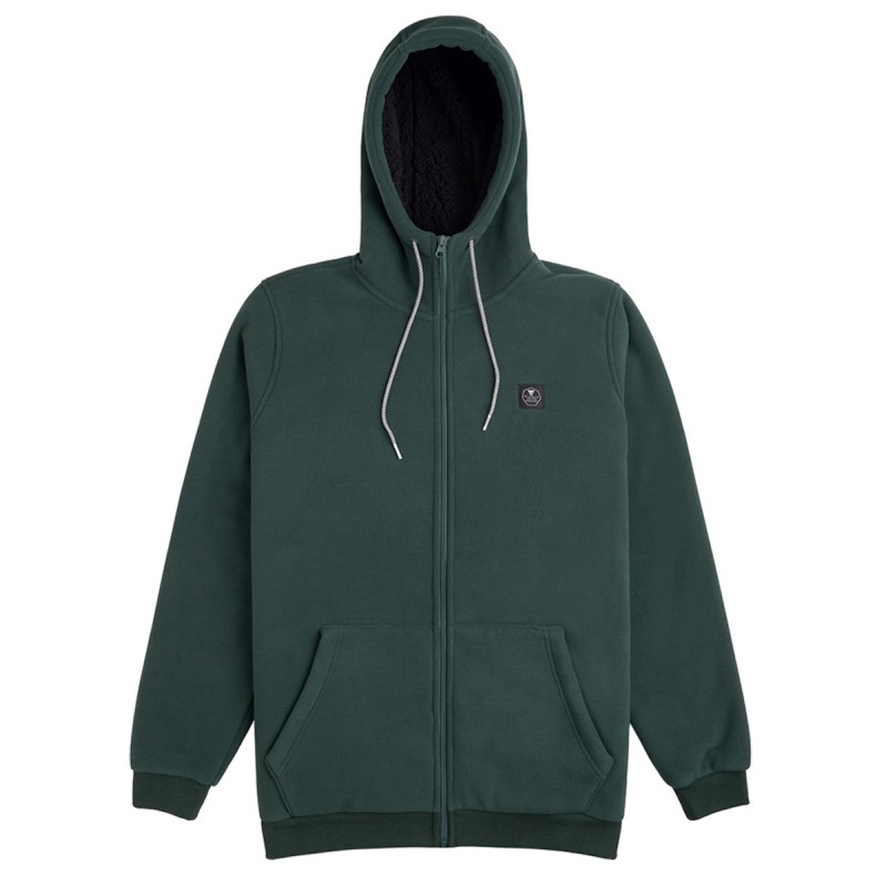 VISSLA SWEAT ECO ZY POLAR ZIP HOODIE evergreen