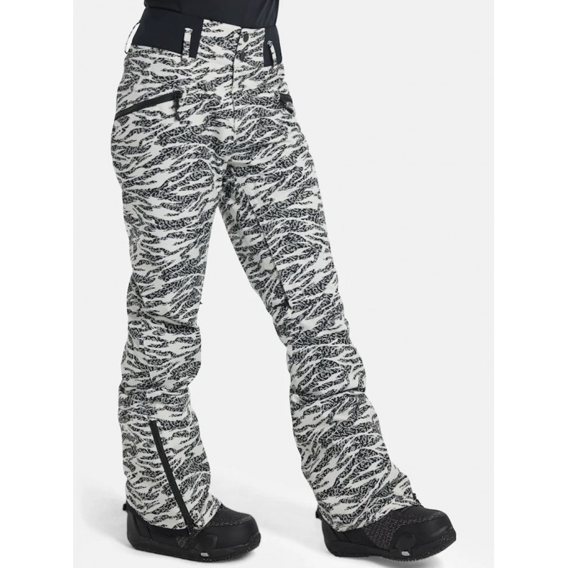 BURTON FEMME PANTALON DE NEIGE MARCY HIGH RISE HIGH STRETCH PANTS Zebra Camo