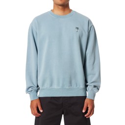 KATIN SWEAT CRAWFORD EMB CREW sky pigment dye