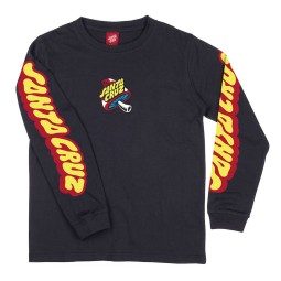 SANTA CRUZ L/S TEE SHIRT JUNIOR TOADSTOOL DOT Black