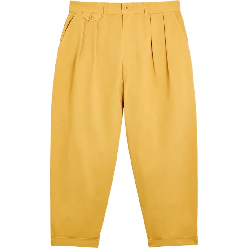 BASK IN THE SUN PANTALON IZARO sun BASK IN THE SUN MARSEILLE pantalon bask in the sun pantalon respirant pantalon Izaro Sun pantalon coton biologique pantalon écoresponsable pantalon made in Europe pantalon coupe décontractée pantalon jaune tendance pantalon casual homme pantalon écologique