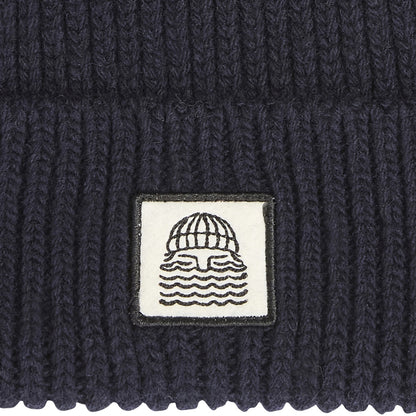 BASK IN THE SUN BONNET TO THE SEA navy
