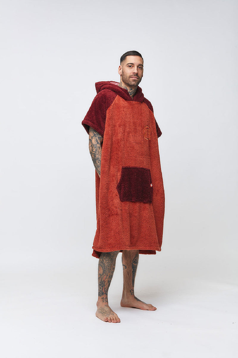 AFTER PONCHO SHERPA Burgundy