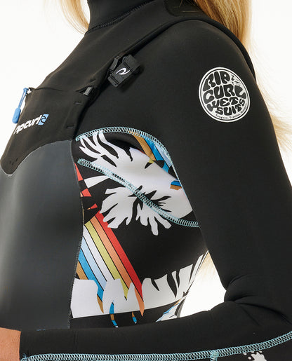 RIP CURL FEMME COMBINAISON DAWN PATROL CZ 4/3mm black multi