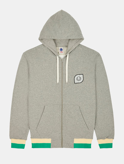 JONSEN ISLAND SWEAT HOODIE ZIPPE DOUBLE J Heather grey