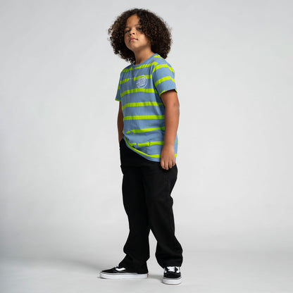 SANTA CRUZ TEE SHIRT JUNIOR SHARK BITE STRIPE Dusty Blue