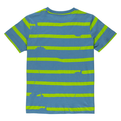 SANTA CRUZ TEE SHIRT JUNIOR SHARK BITE STRIPE Dusty Blue
