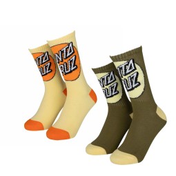 SANTA CRUZ ENFANT CHAUSSETTES OTHER DOT (2 PACK) Iguana & Butter