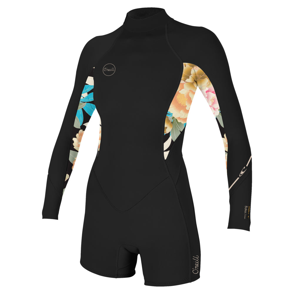 O'NEILL FEMME SHORTY MANCHES LONGUES black floral