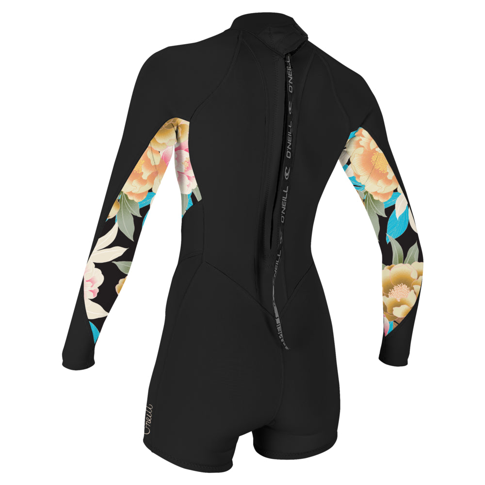 O'NEILL FEMME SHORTY MANCHES LONGUES black floral