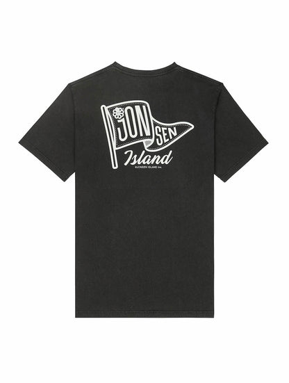 JONSEN ISLAND T-SHIRT CLASSIC FLAG Black fade out