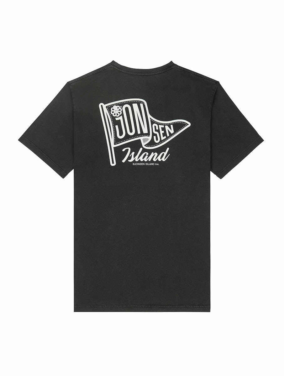 JONSEN ISLAND T-SHIRT CLASSIC FLAG Black fade out