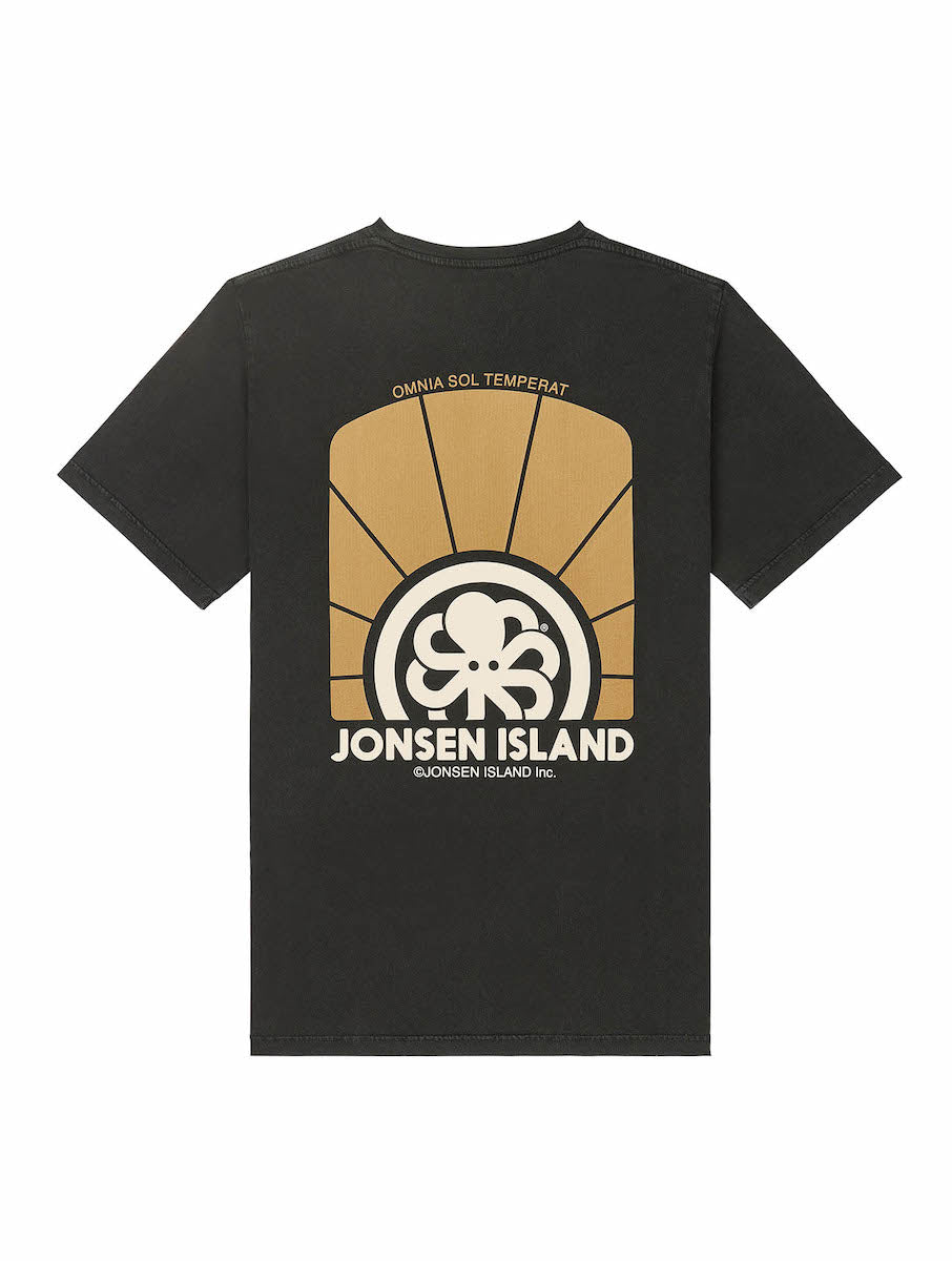 JONSEN ISLAND T-SHIRT CLASSIC OMNIA SOL Black fade out