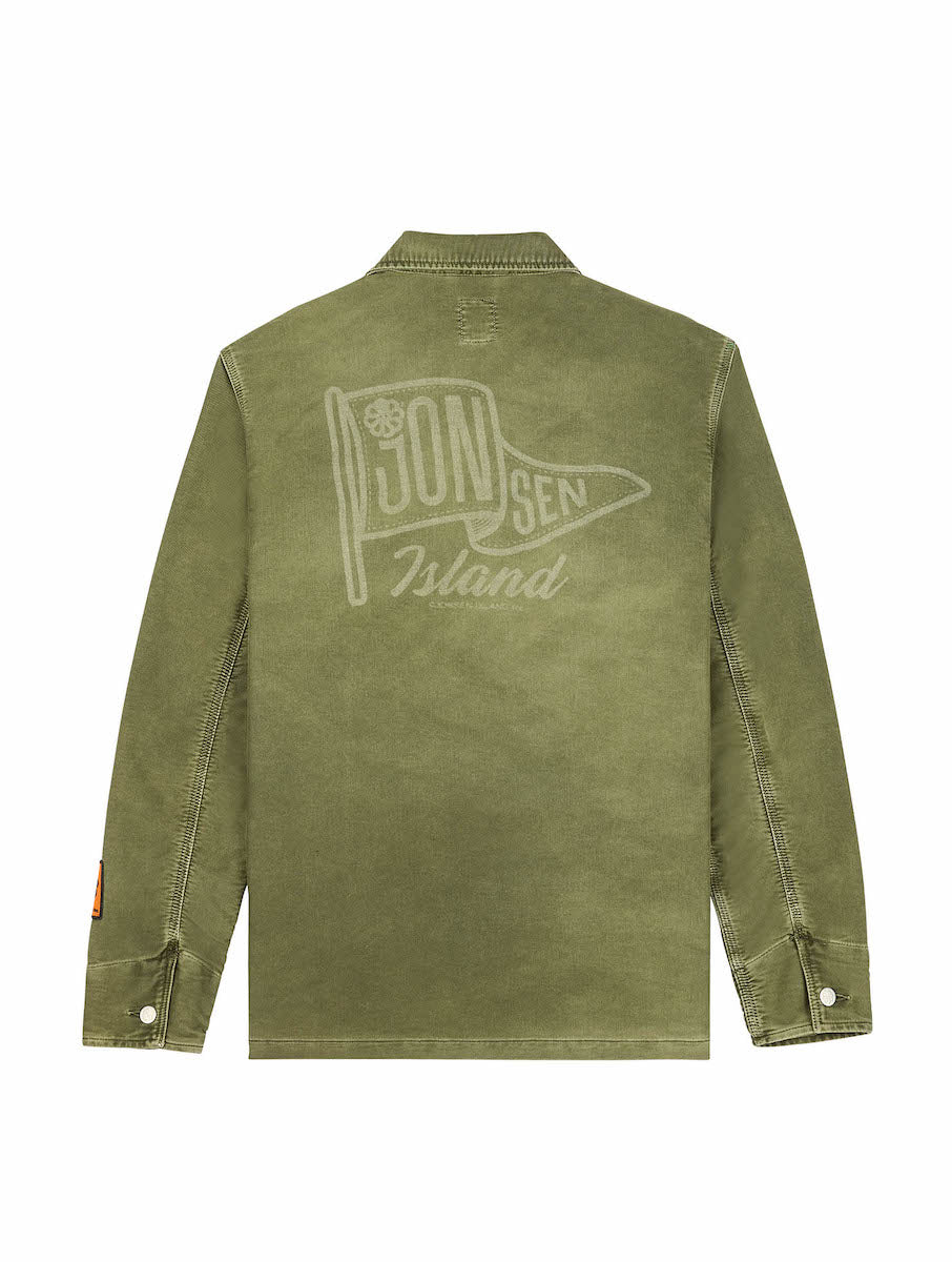 JONSEN ISLAND VESTE SAVI LASER MOLESKIN Ivy green