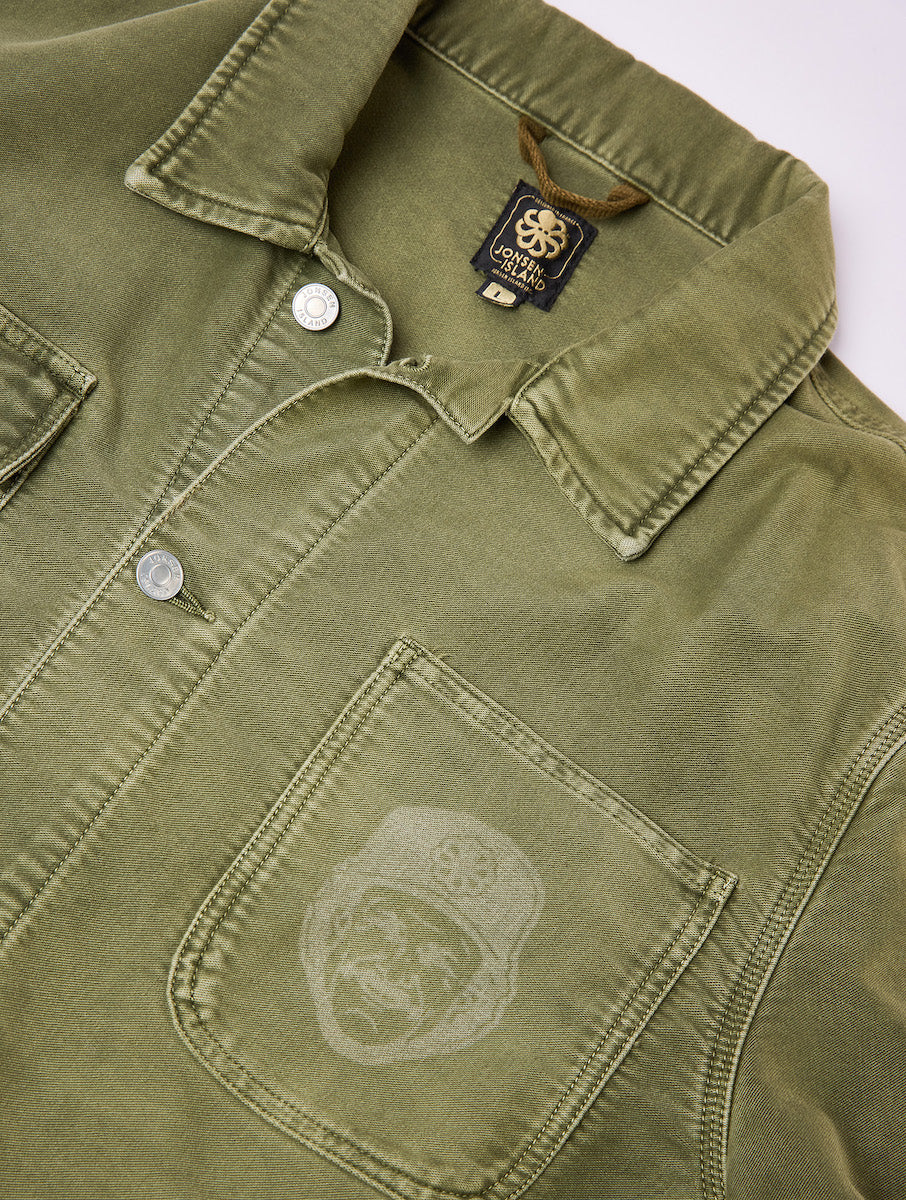 JONSEN ISLAND VESTE SAVI LASER MOLESKIN Ivy green