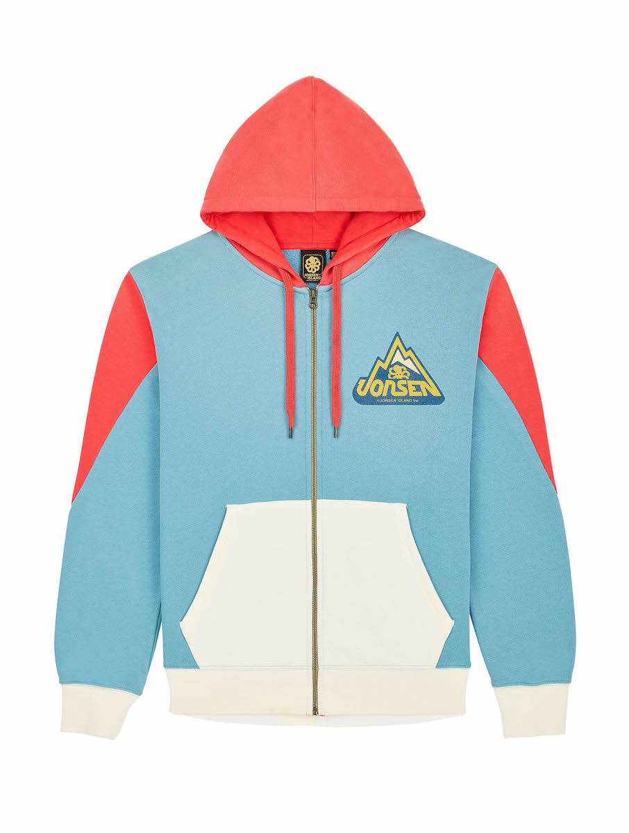 JONSEN ISLAND SWEATSHIRT HOODIE ZIPPE BIG ROCK Adriatic blue