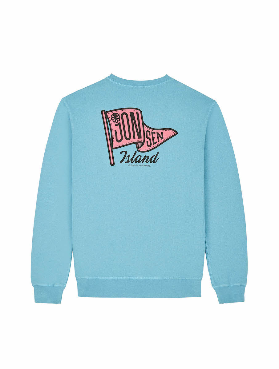 JONSEN ISLAND SWEATSHIRT CLASSIC GUSTAVO FLAG COLOR Adriatic blue