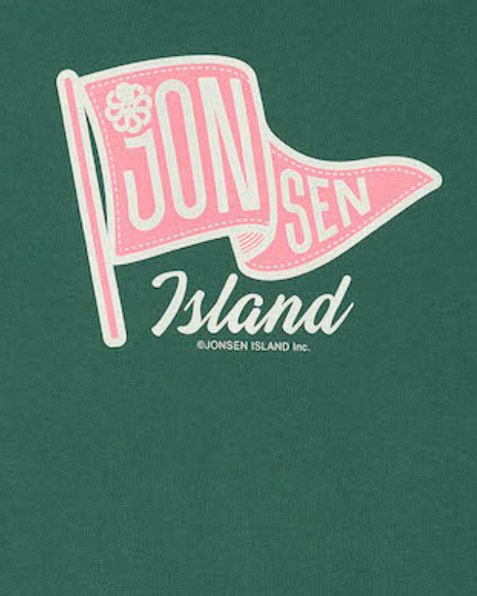 JONSEN ISLAND T-SHIRT CONFORT FLAG COLOR Rain forest