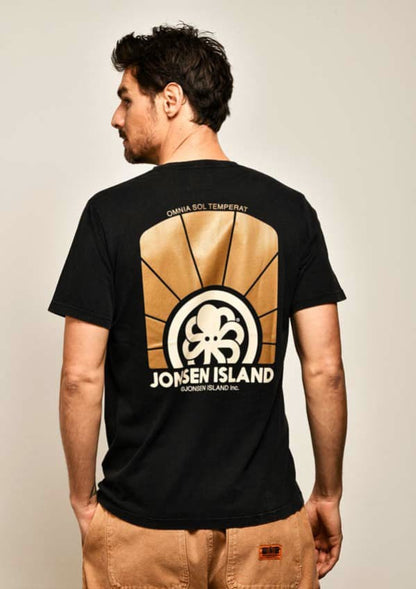 JONSEN ISLAND T-SHIRT CLASSIC OMNIA SOL Black fade out