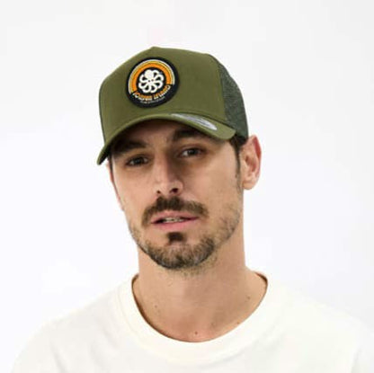JONSEN ISLAND CASQUETTE TRUCKER RAINBOW 2 Ivy green