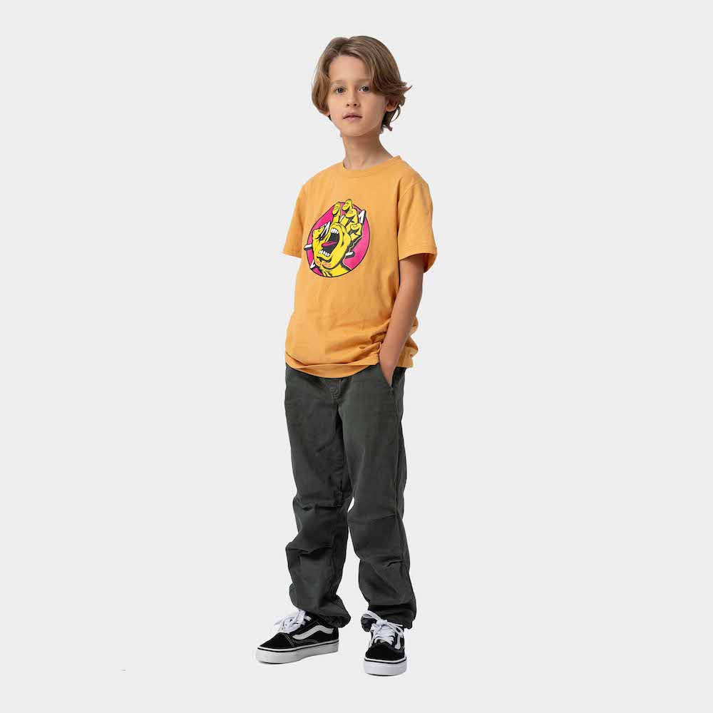 SANTA CRUZ ENFANT TEE SHIRT HAND DOT FRONT Wheat