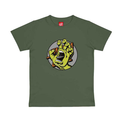 SANTA CRUZ ENFANT TEE SHIRT HAND DOT FRONT Dark Moss