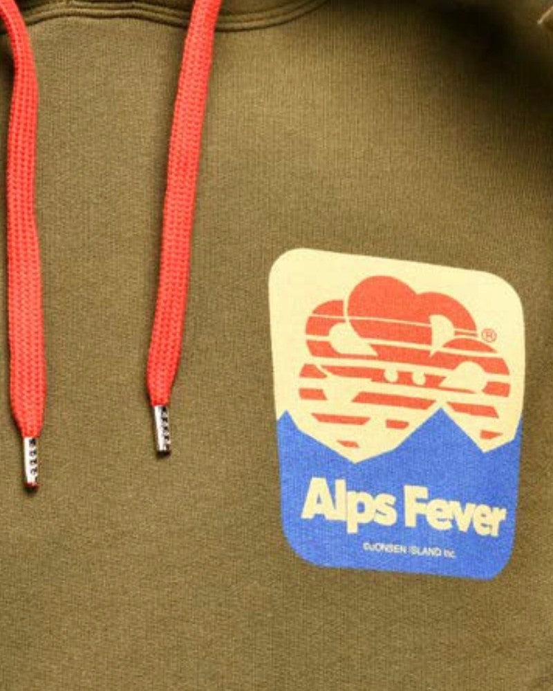 JONSEN ISLAND SWEATSHIRT HOODIE CLASSIC ALPS FEVER Ivy green