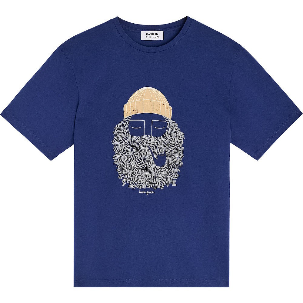 BASK IN THE SUN TEE SHIRT SMOKING PIPE abyss