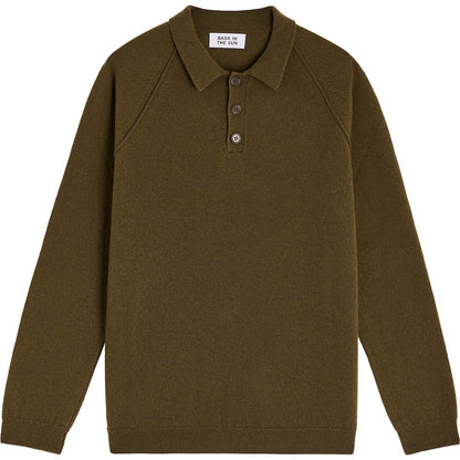 BASK IN THE SUN PULL POLO AUSTIN olive