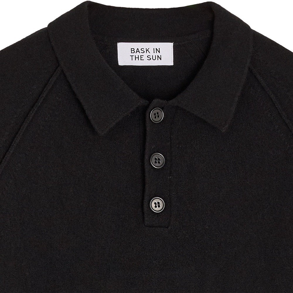BASK IN THE SUN PULL POLO AUSTIN black