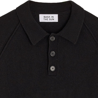 BASK IN THE SUN PULL POLO AUSTIN black