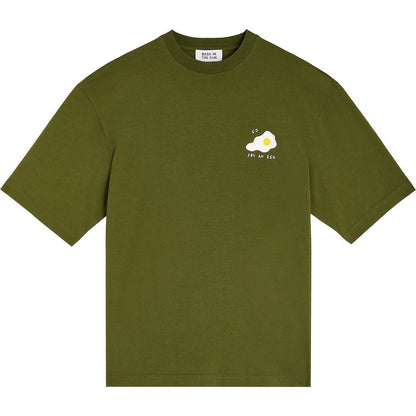 BASK IN THE SUN TEE SHIRT EGG olive