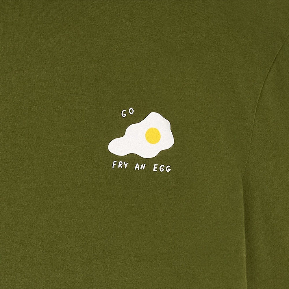 BASK IN THE SUN TEE SHIRT EGG olive