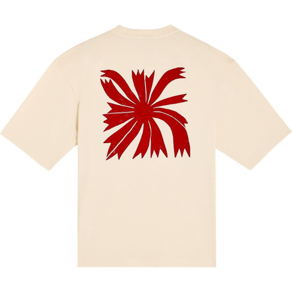 BASK IN THE SUN TEE SHIRT LISTEN cream