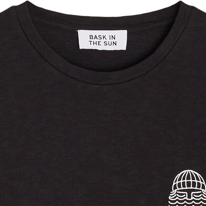 BASK IN THE SUN TEE SHIRT MINI TO THE SEA black