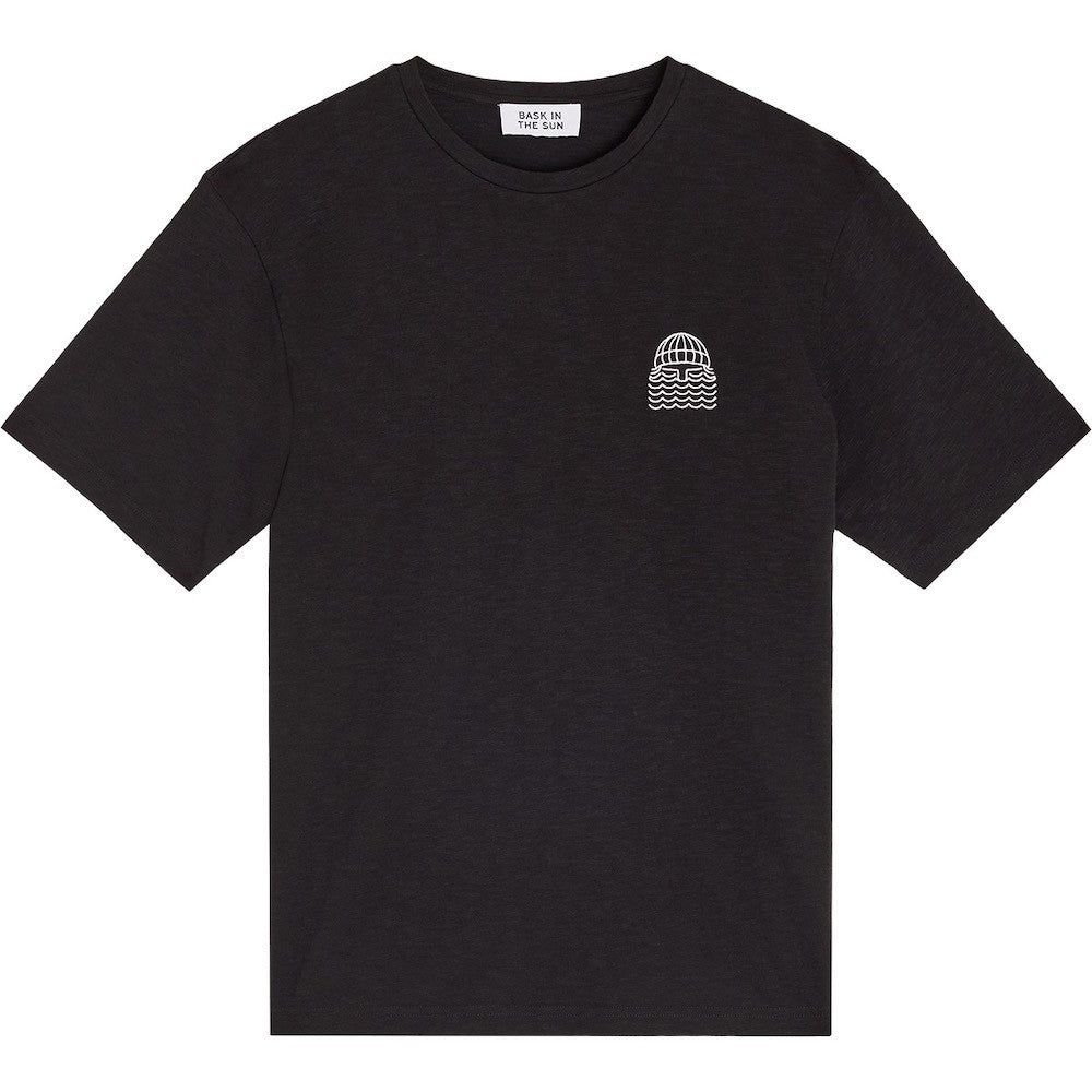 BASK IN THE SUN TEE SHIRT MINI TO THE SEA black