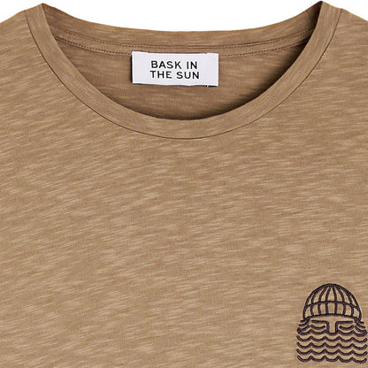 BASK IN THE SUN TEE SHIRT MINI TO THE SEA taupe