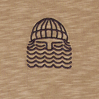 BASK IN THE SUN TEE SHIRT MINI TO THE SEA taupe