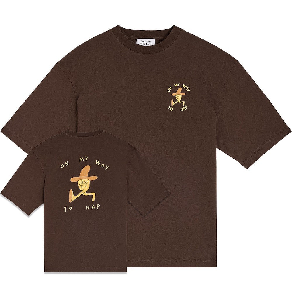 BASK IN THE SUN TEE SHIRT NAP chocolate