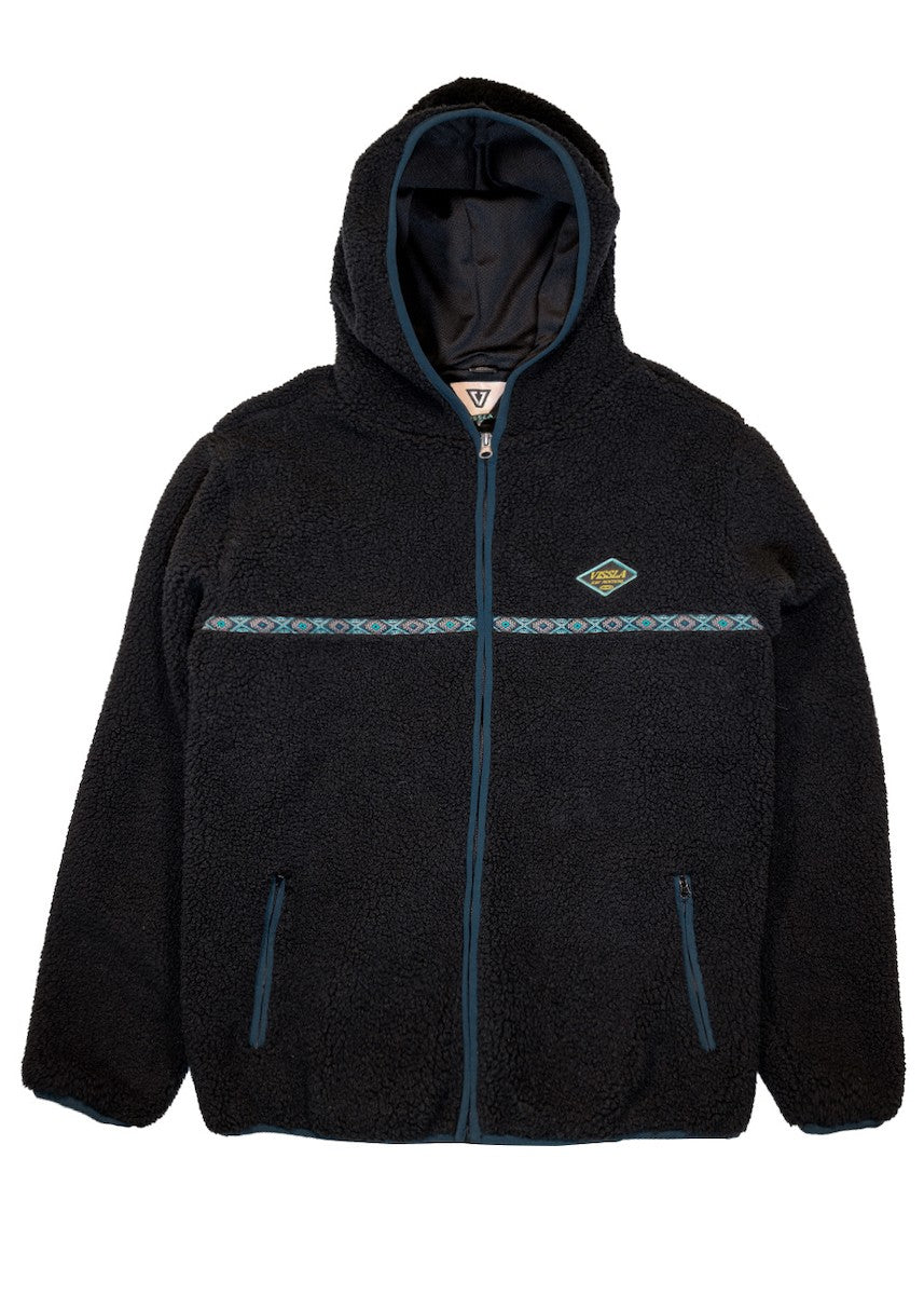 VISSLA VESTE SHERPA LEGALL ZIP HOODIE Noir