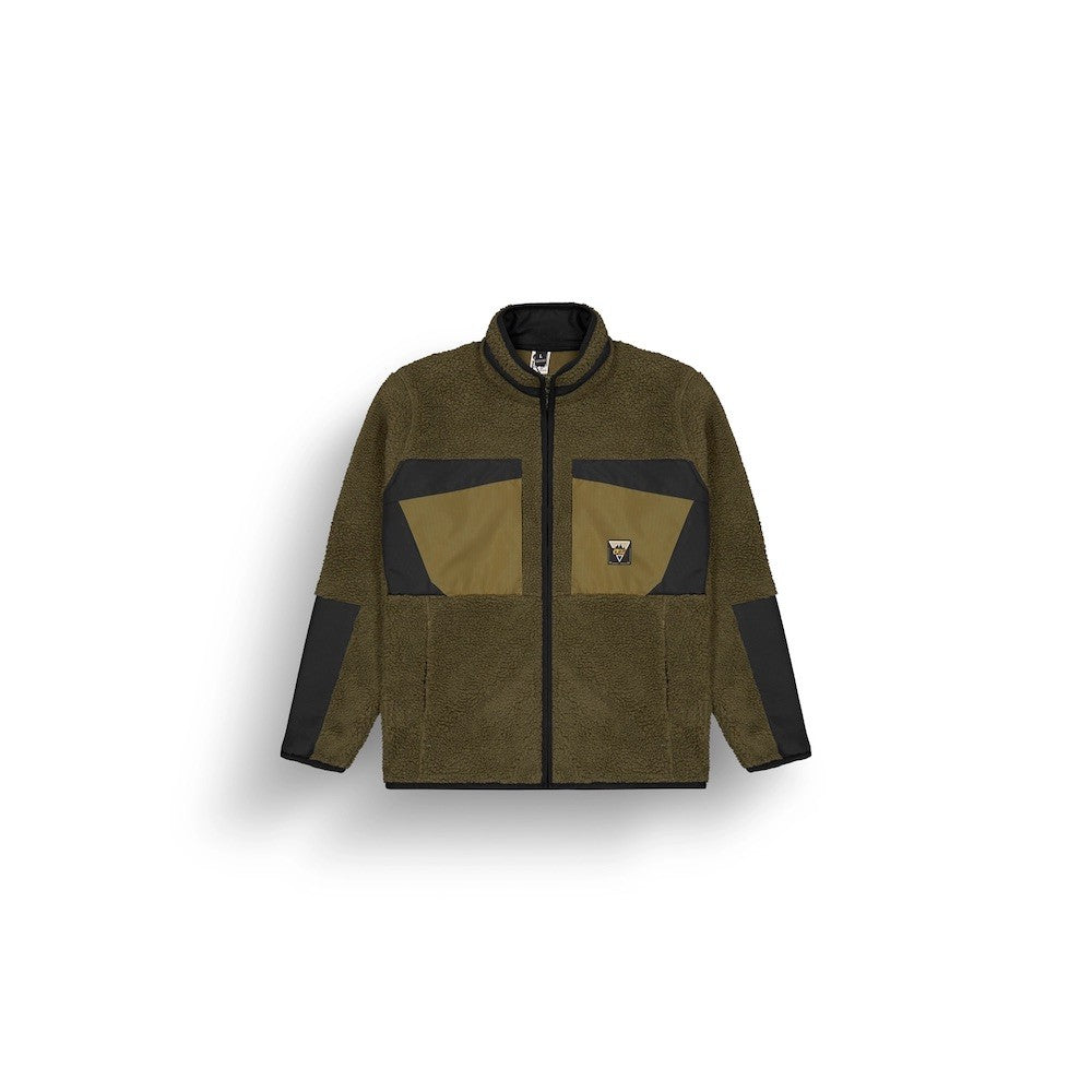 PICTURE SWEAT SHERPA PMBTON ZIP FLEECE Tobacco Black