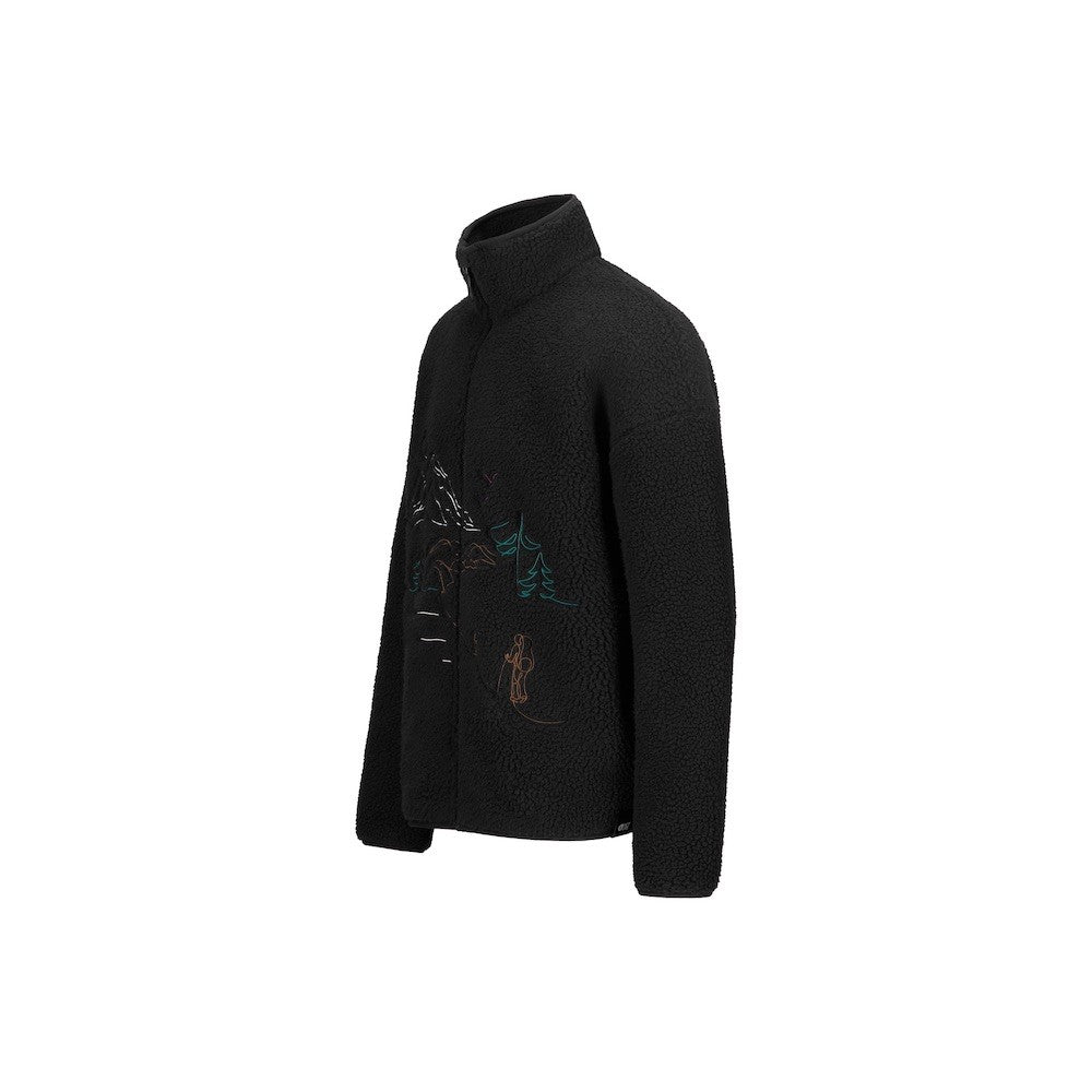 PICTURE SWEAT SHERPA HAFDALS EMB ZIP FLEECE Black