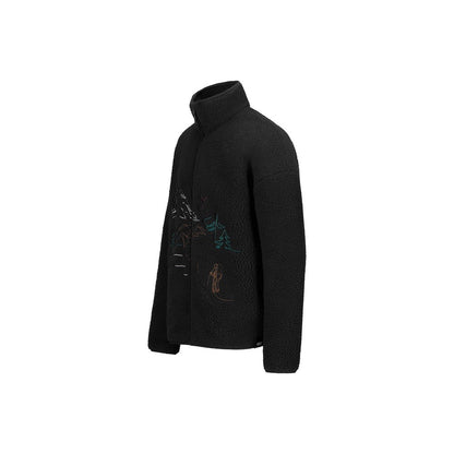 PICTURE SWEAT SHERPA HAFDALS EMB ZIP FLEECE Black