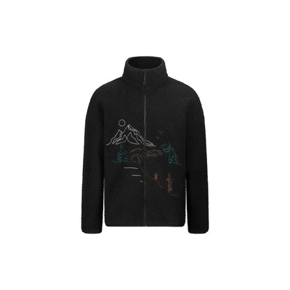 PICTURE SWEAT SHERPA HAFDALS EMB ZIP FLEECE Black