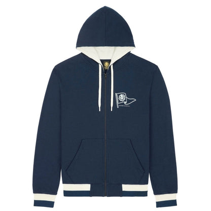 JONSEN ISLAND SWEATSHIRT HOODIE ZIPPE FLAG Navy