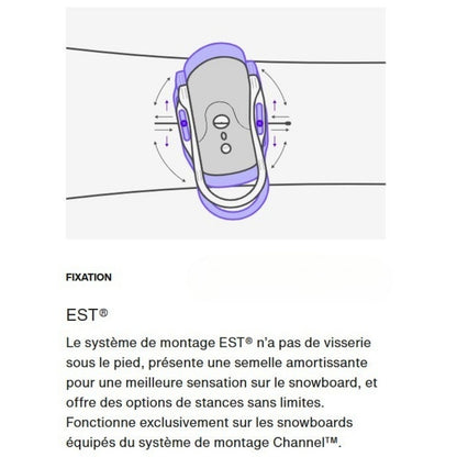 BURTON FIXATIONS SNOW STEP ON GENESIS EST White