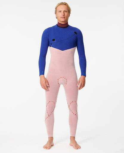 RIP CURL FLASHBOMB 3/2 mm ZIP FREE Maroon