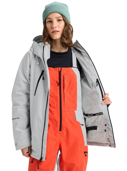 BURTON VESTE NEIGE FEMME RESERVE GORE-TEX 2L INSULATED JACKET Gray Cloud