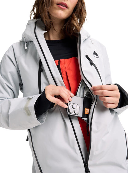 BURTON VESTE NEIGE FEMME RESERVE GORE-TEX 2L INSULATED JACKET Gray Cloud