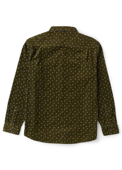 VISSLA CHEMISE RAILS CORD PRINTED ECO LS Kaki